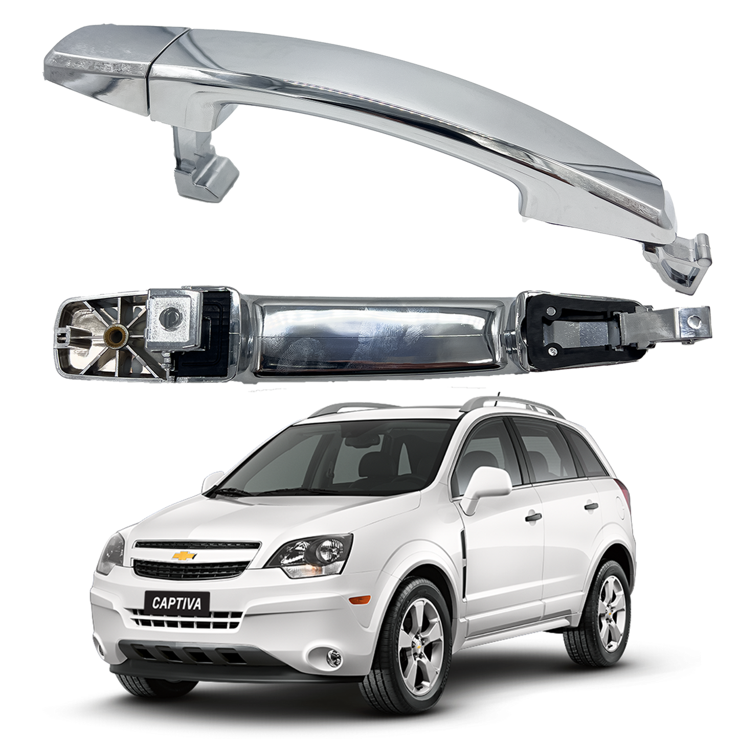 Manija Exterior Chevrolet Captiva Sport Cromada Trasera