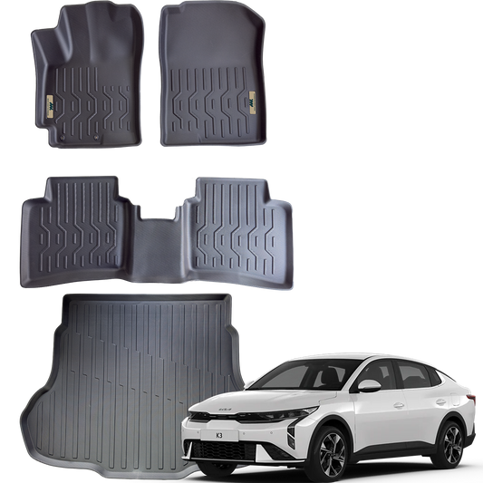 Kit tapetes termoformados y Baúl MatDefender K3 sedan