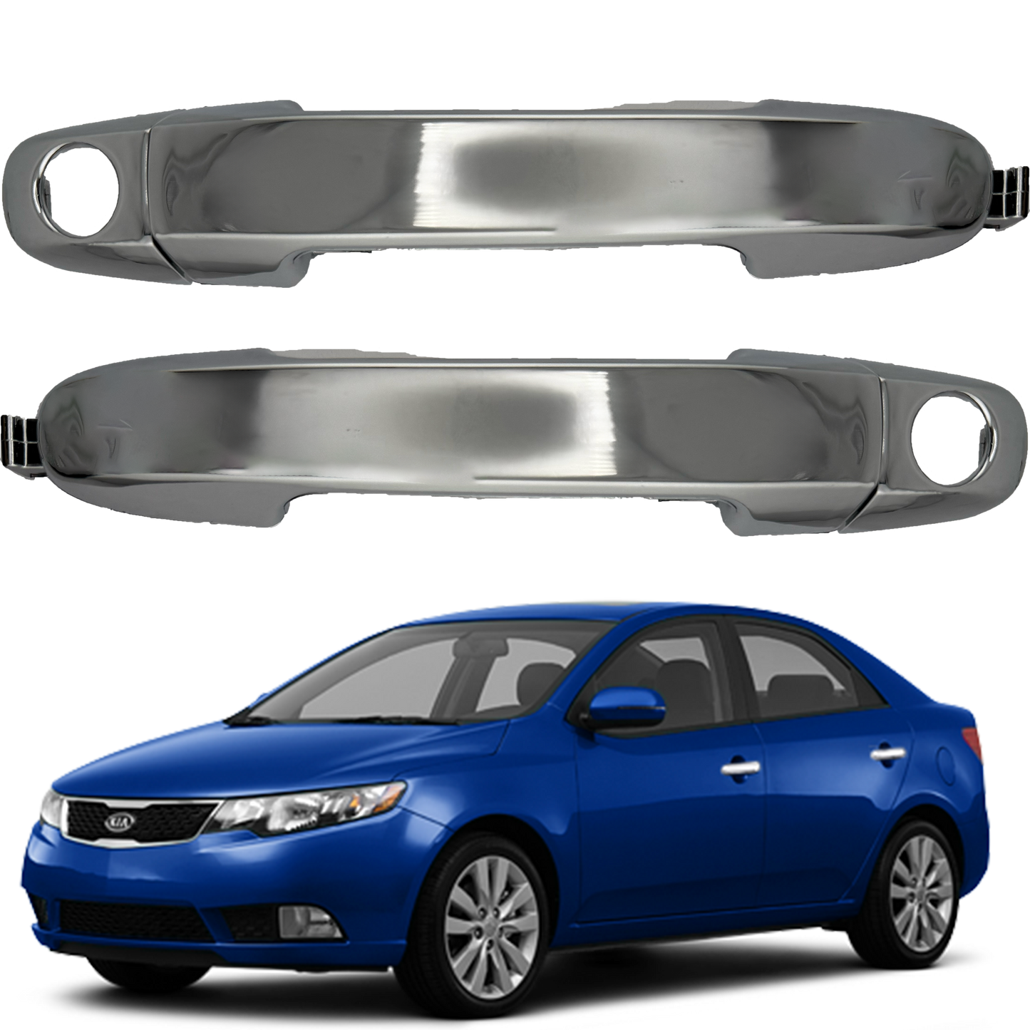 Kit Manijas Exteriores delantera Cerato Forte Koup cromadas