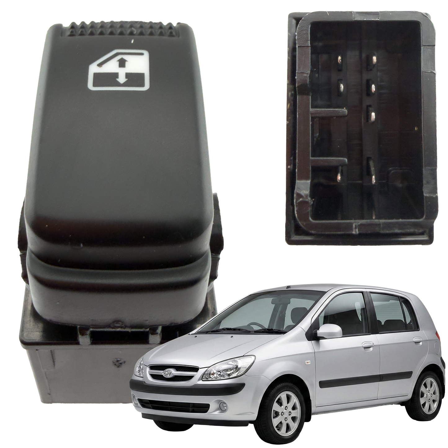 Switch Elevavidrio Sencillo Para Getz Modelo 2005 Al 2010