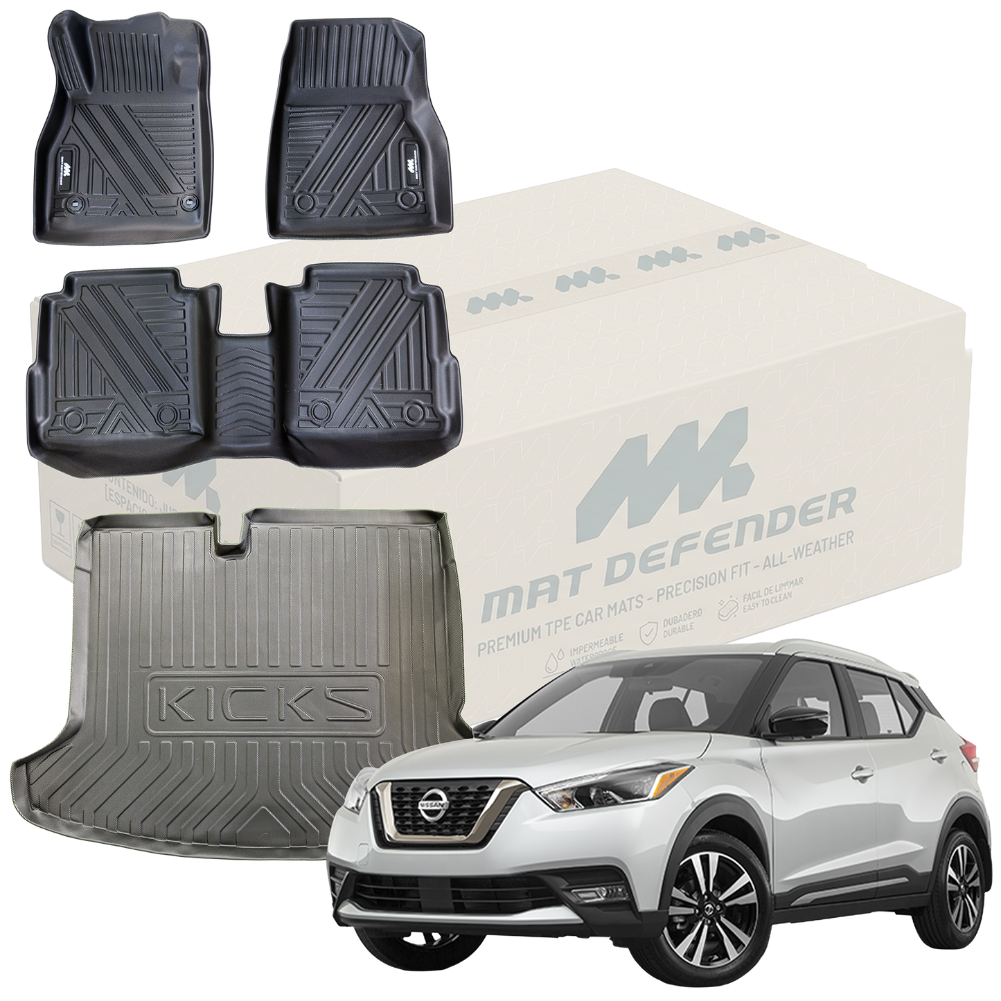 Tapetes Termoformados y Baul Nissan Kicks - Play 2017 - 2025