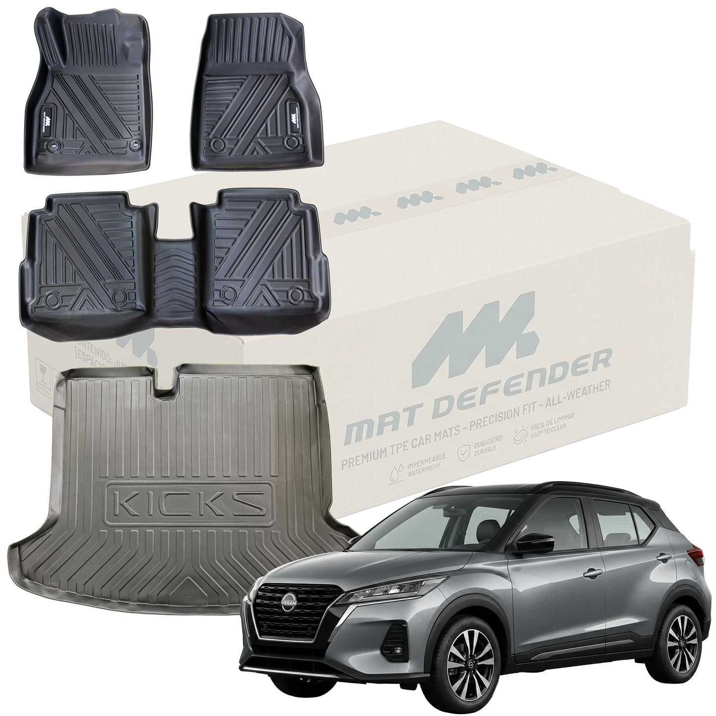 Tapetes Termoformados y Baul Nissan Kicks - Play 2017 - 2025