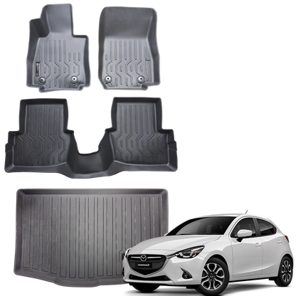 Tapetes Y baul Termoformados Matdefender Mazda 2 2014-2027