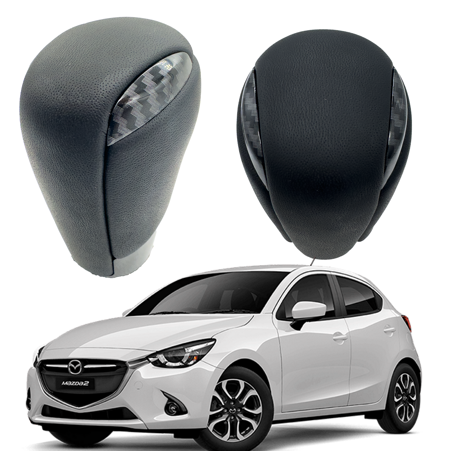 Pomo Pera Mazda 2 Automatico 2014 - 2025 cuero carbono