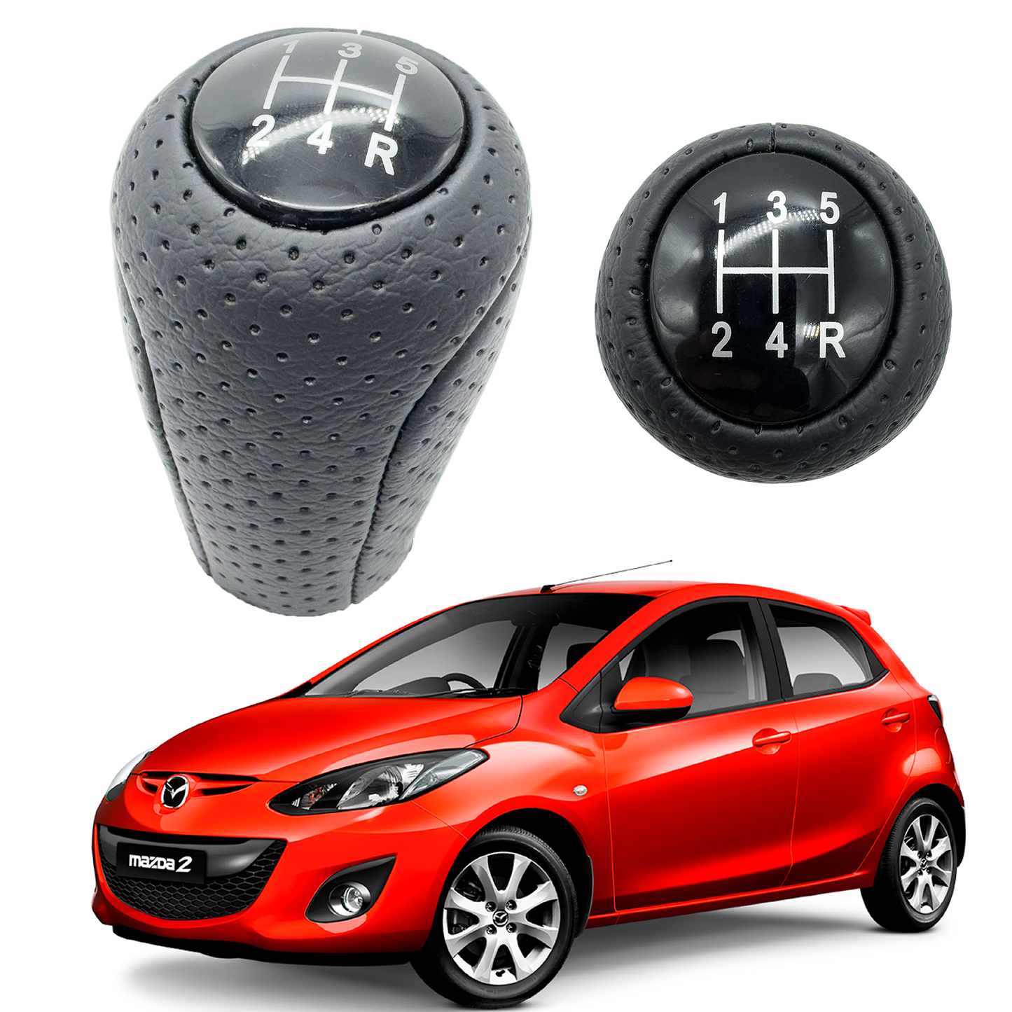 Pomo Mazda 2 / Bt-50 Importada Cuero Perforado