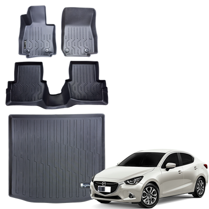 Tapetes y Baul Termoformados MatDefender Mazda 2 sedan