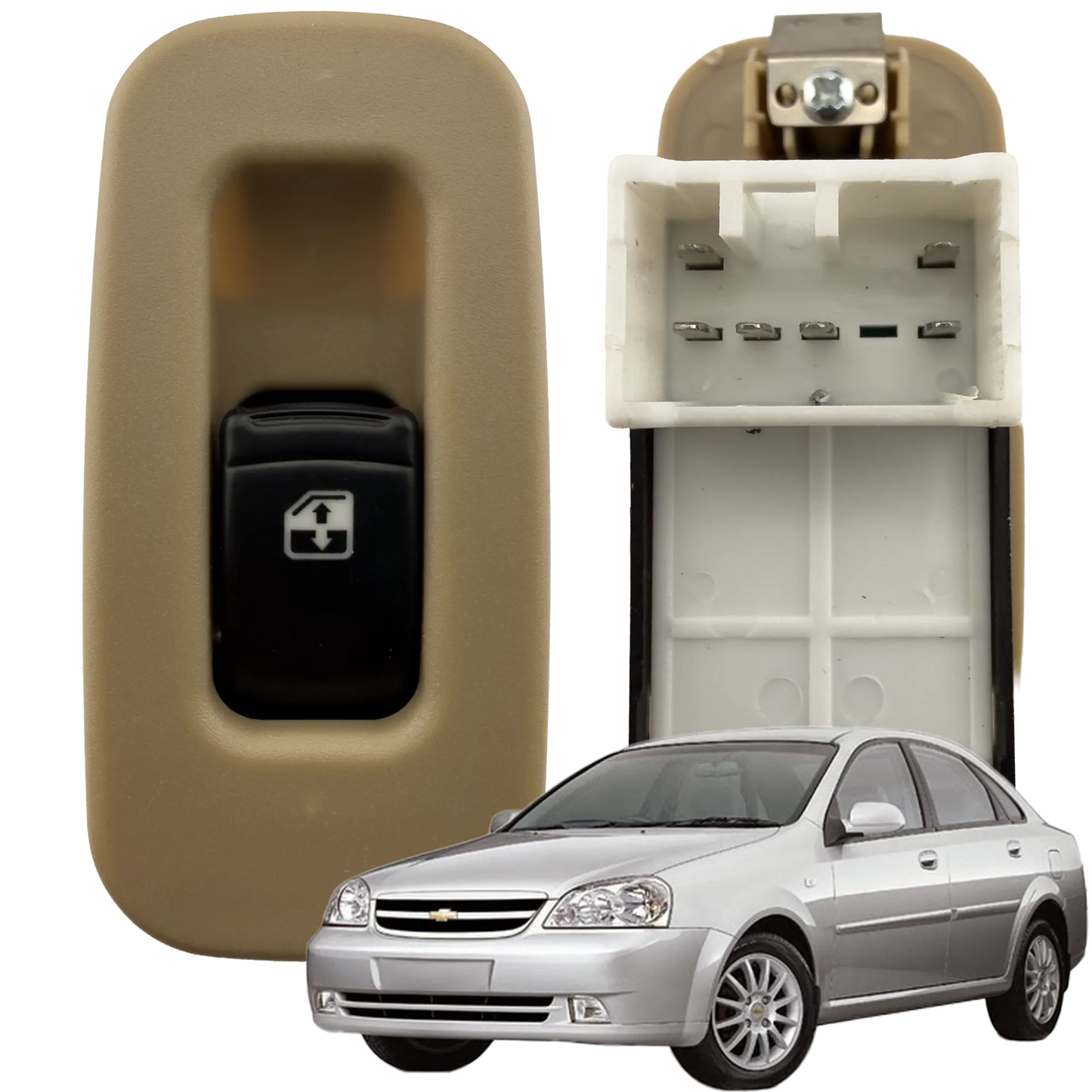 Switch Elevavidrio Sencillo Chevrolet optra con base