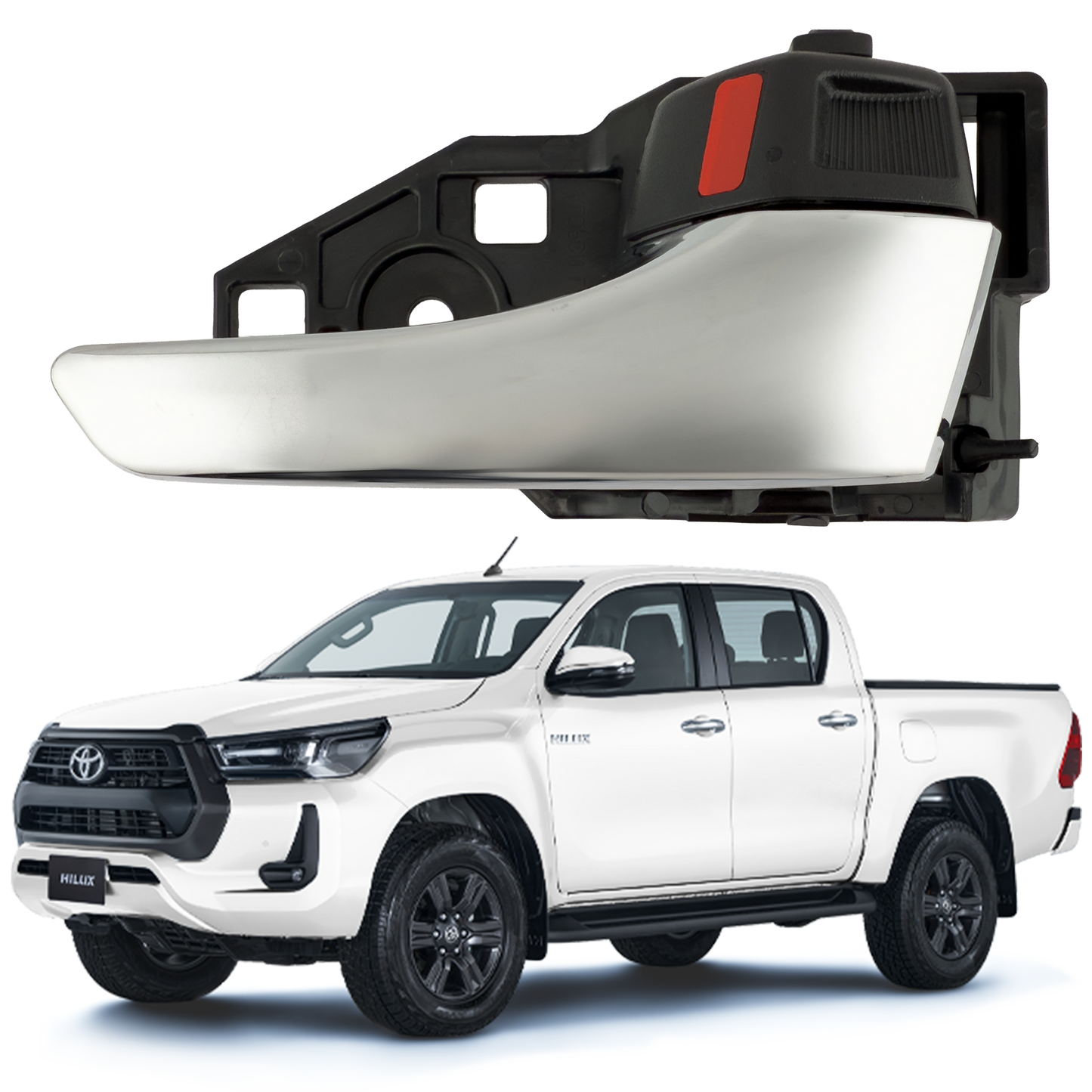 Manija Interior Para Hilux Revo / Rocco Cromada Derecha