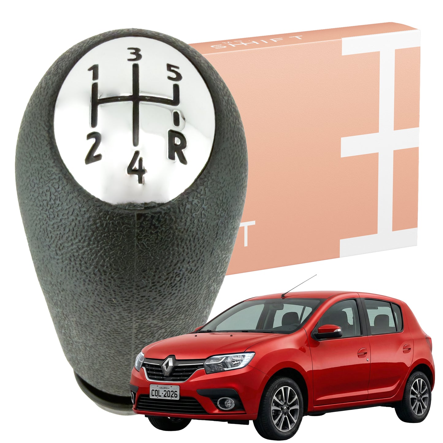 Pomo Pera MR SHHIFT Renault Sandero 2017-2026 Cromado