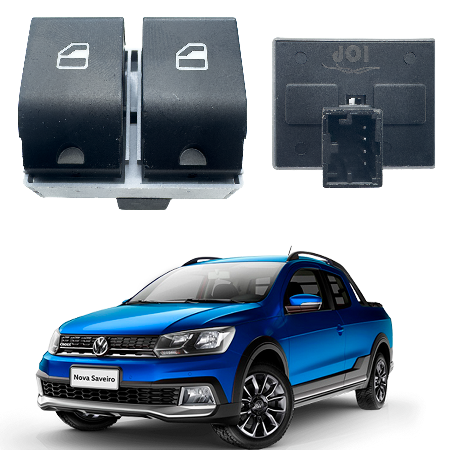 Switch Elevavidrio Vw New Gol / Polo / Fabia