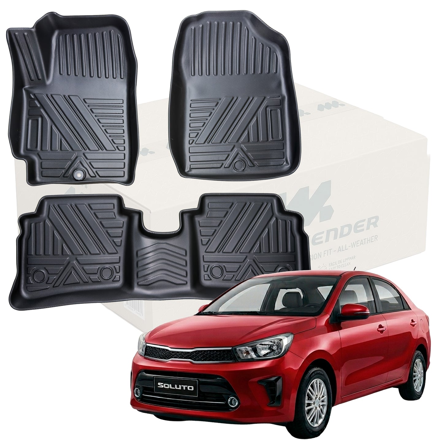 Tapetes Termoformados MatDefender Kia Soluto / Sephia Taxi
