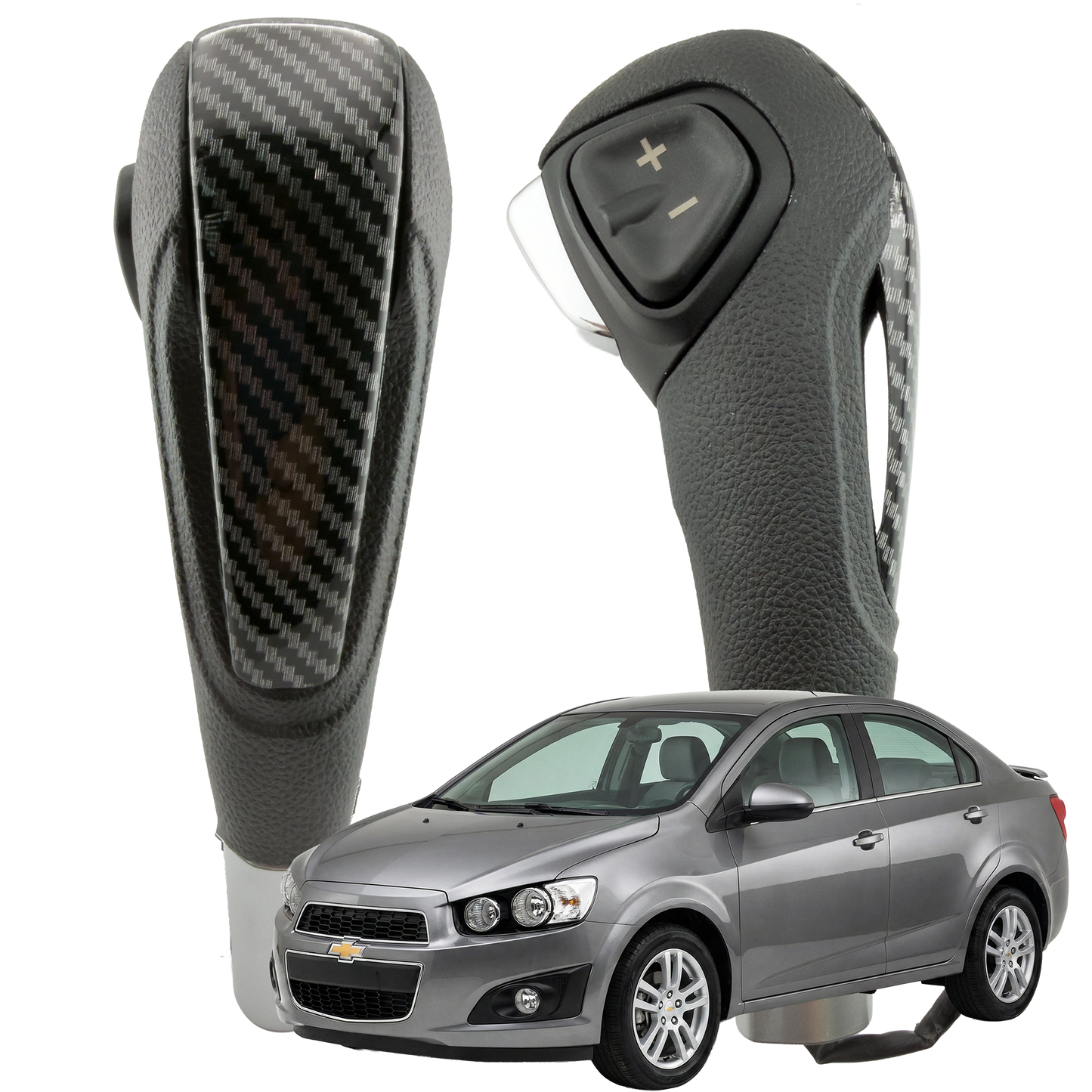 Pomo Pera Automatica Chevrolet Sonic 2012-2018 Carbono