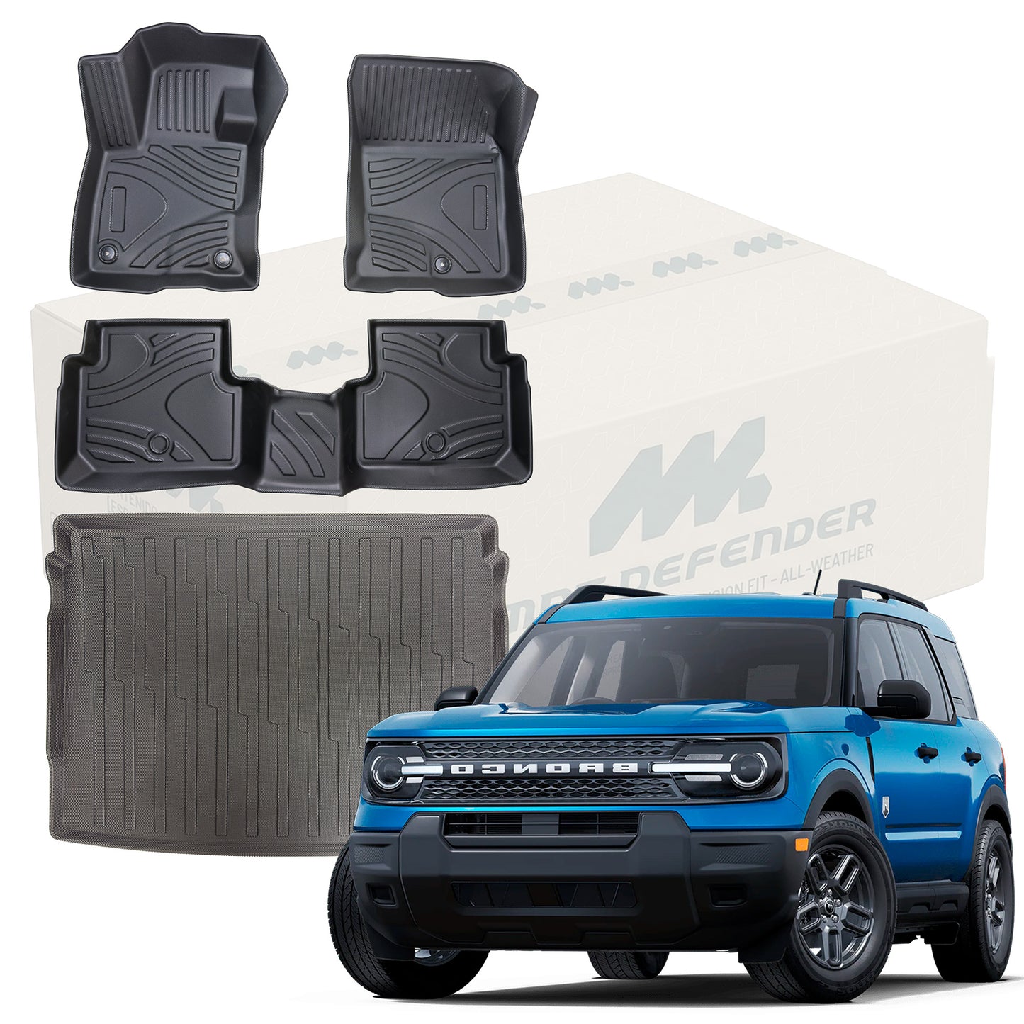 Tapetes Termoformados y Baul MatDefender Ford Bronco Sport