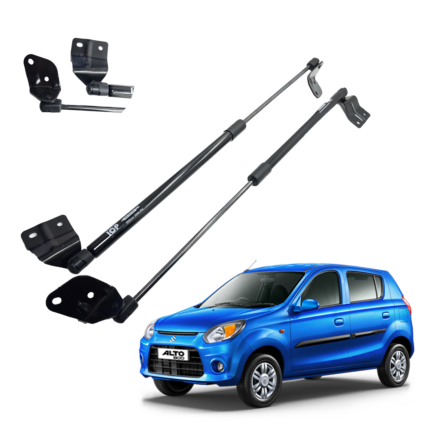 Juego Amortiguadores Baul Alto  Con Bases Importado